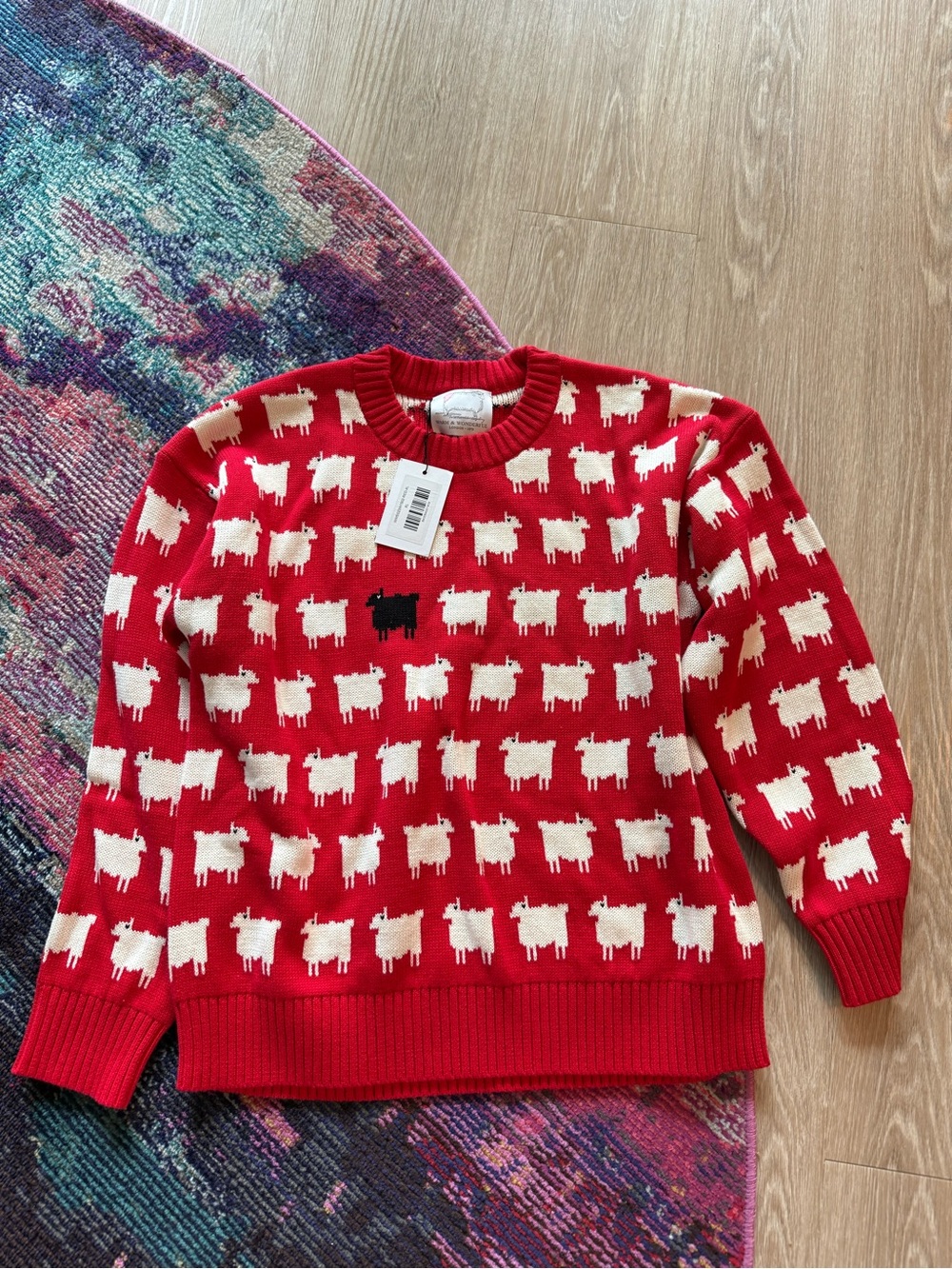 Warm & Wonderful Fitted "Diana Edition" Cotton Sheep Sweater Women’s Size XL - Picture 6 of 8